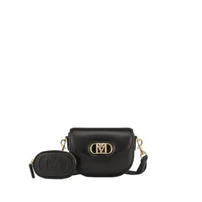 MCM Black Mode Travia Crossbody, Pouch Charm in Lamb Nappa Leather