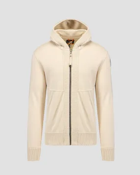 Men's beige hoodie Parajumpers Wilton 23wmpmflgr02-266