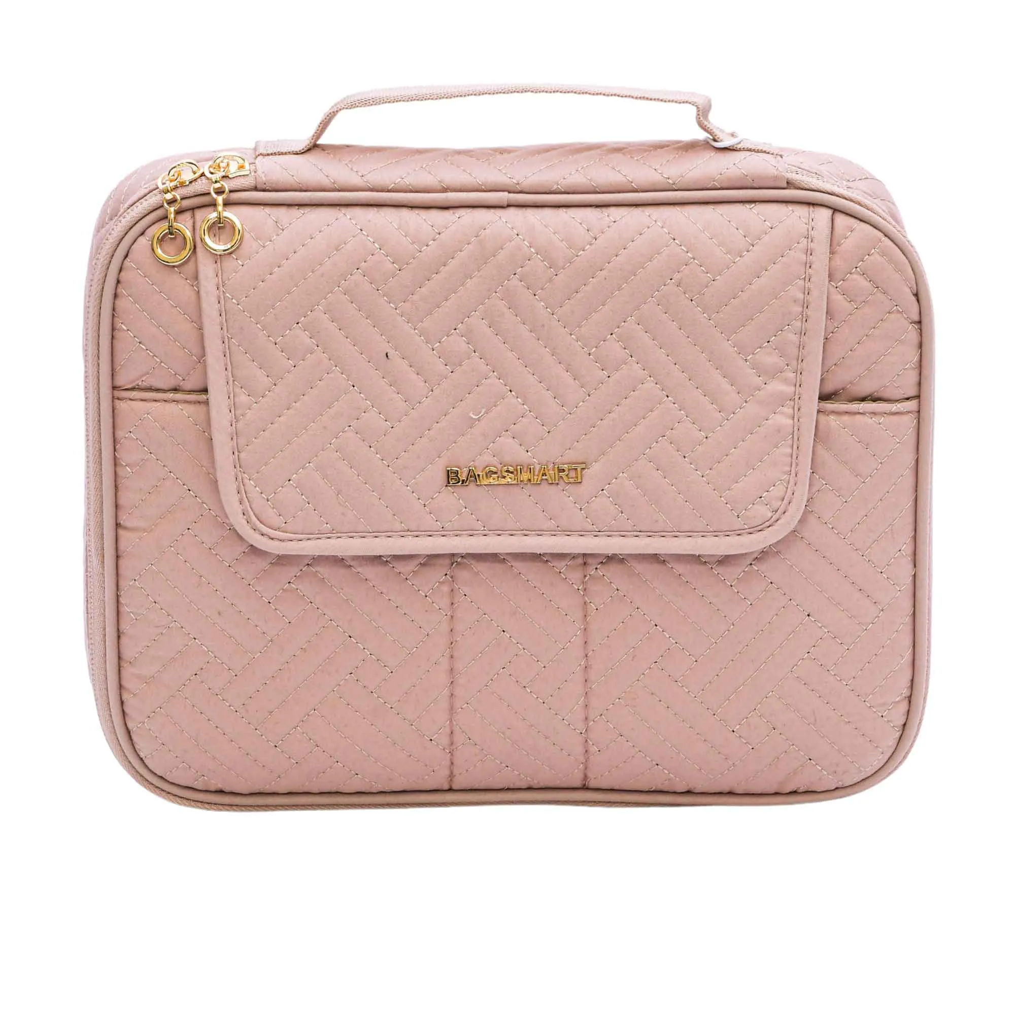 Mosafer Women's Pink Polyester Travel Cable Bag, Size : 27X5X21cm