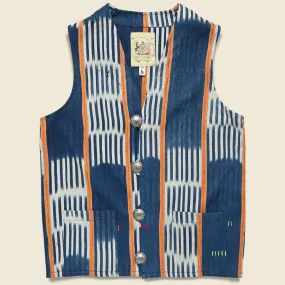 Native Vest - African Indigo Stripe