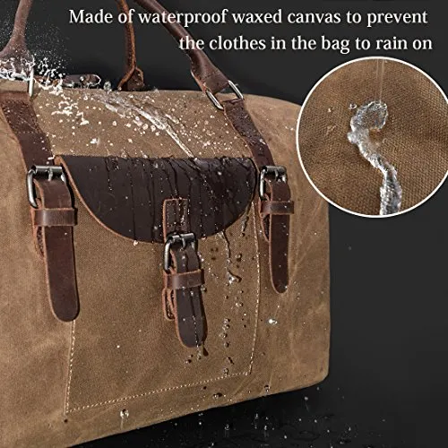 NEWHEY Oversized Waterproof Leather Travel Holdall Bag - Horizon Leathers