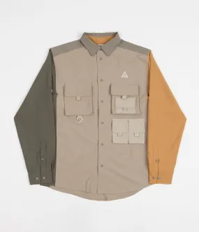 Nike ACG UV Devastation Trail Shirt - Khaki / Matte Olive / Gold Suede / Sanddrift