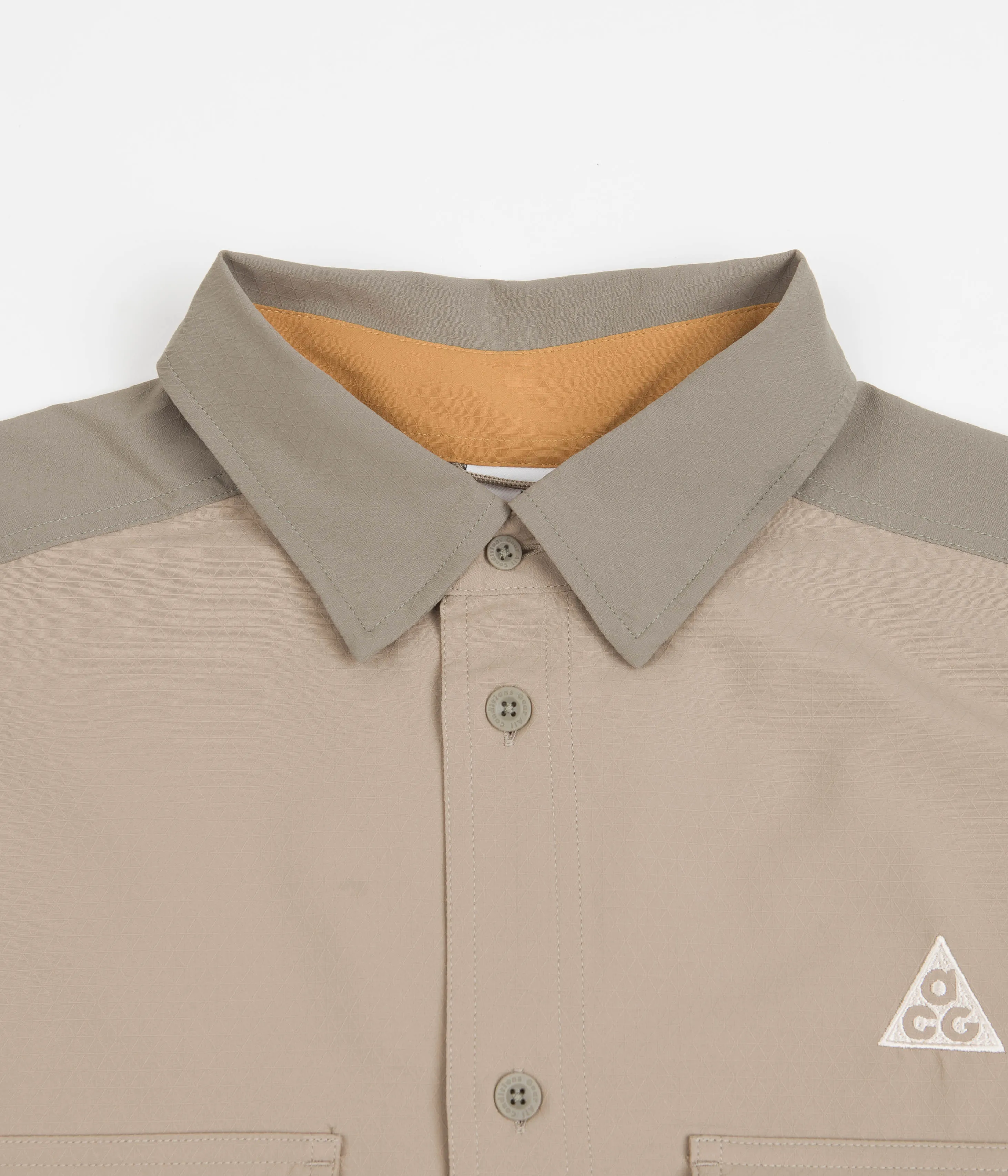 Nike ACG UV Devastation Trail Shirt - Khaki / Matte Olive / Gold Suede / Sanddrift