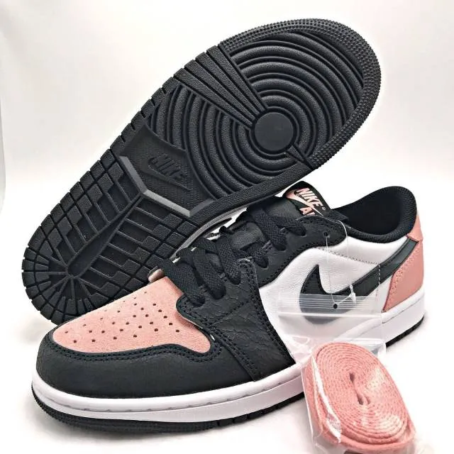 Nike Air Jordan 1 Low OG Bleached Coral 4-14 Black White...