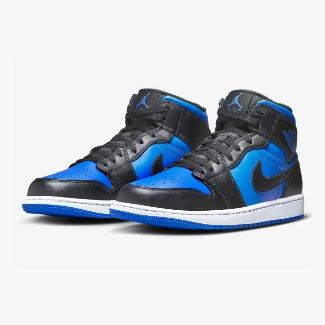 Nike Air Jordan 1 Mid (Black Royal Blue/ Black/ Royal Bl...