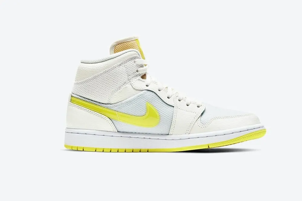 Nike Air Jordan 1 Mid SE White Voltage Yellow