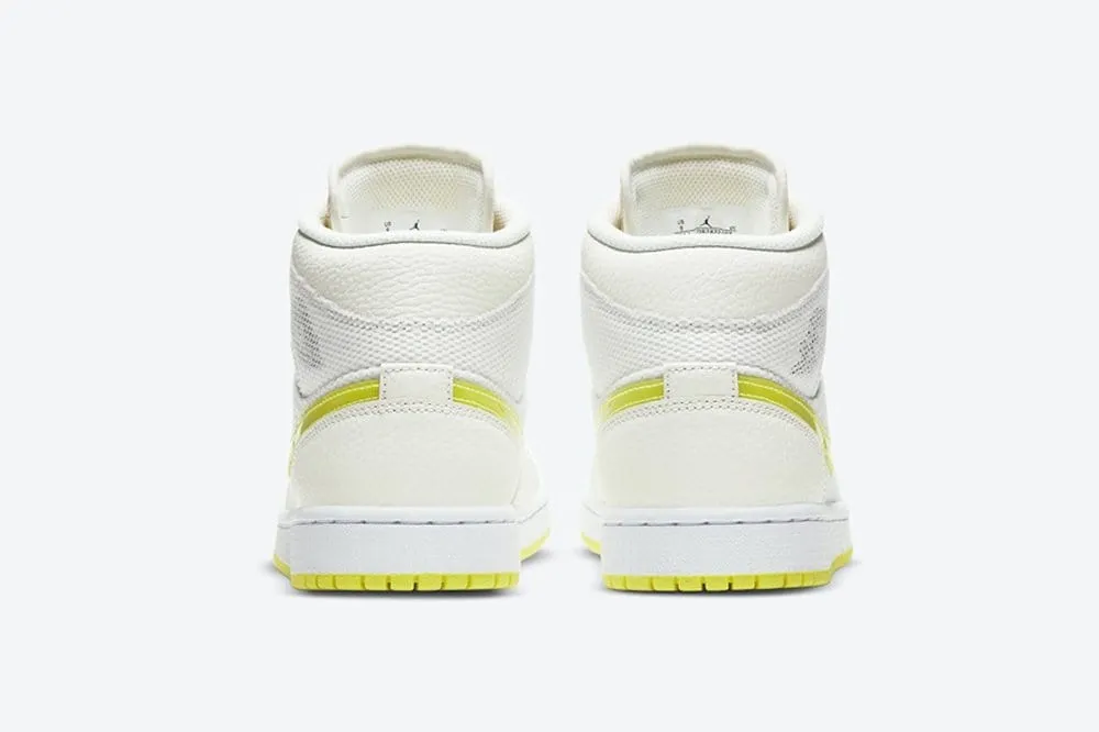 Nike Air Jordan 1 Mid SE White Voltage Yellow