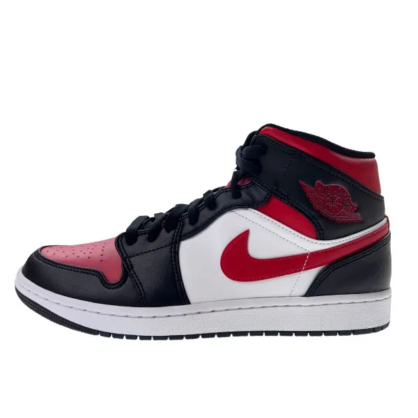 Nike Air Jordan 1 Mid White, Black, Red