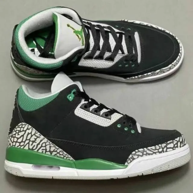 Nike air jordan 3 iii retro pine green 4-14 black cement...