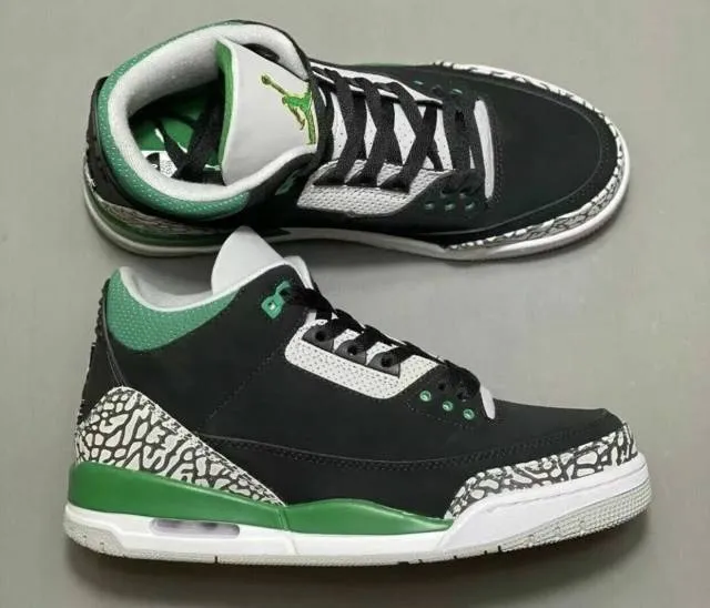 Nike air jordan 3 iii retro pine green 4-14 black cement...