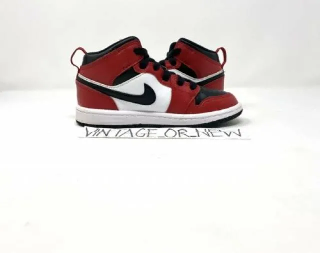 Nike Air Jordan I 1 Mid Chicago Black Toe 2020 PS Presch...