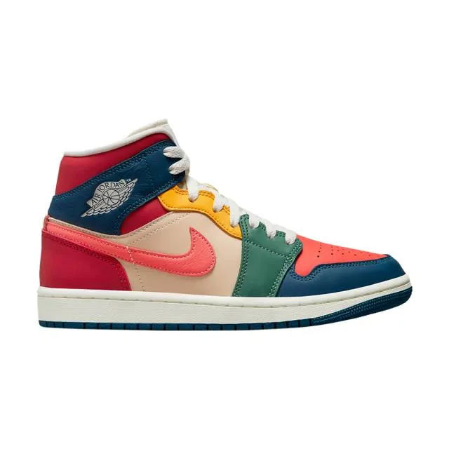 Nike Women's Air Jordan 1 Mid SE (Multi-Color/ French Bl...