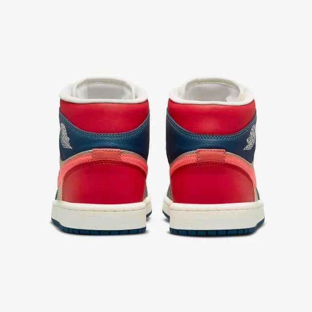 Nike Women's Air Jordan 1 Mid SE (Multi-Color/ French Bl...