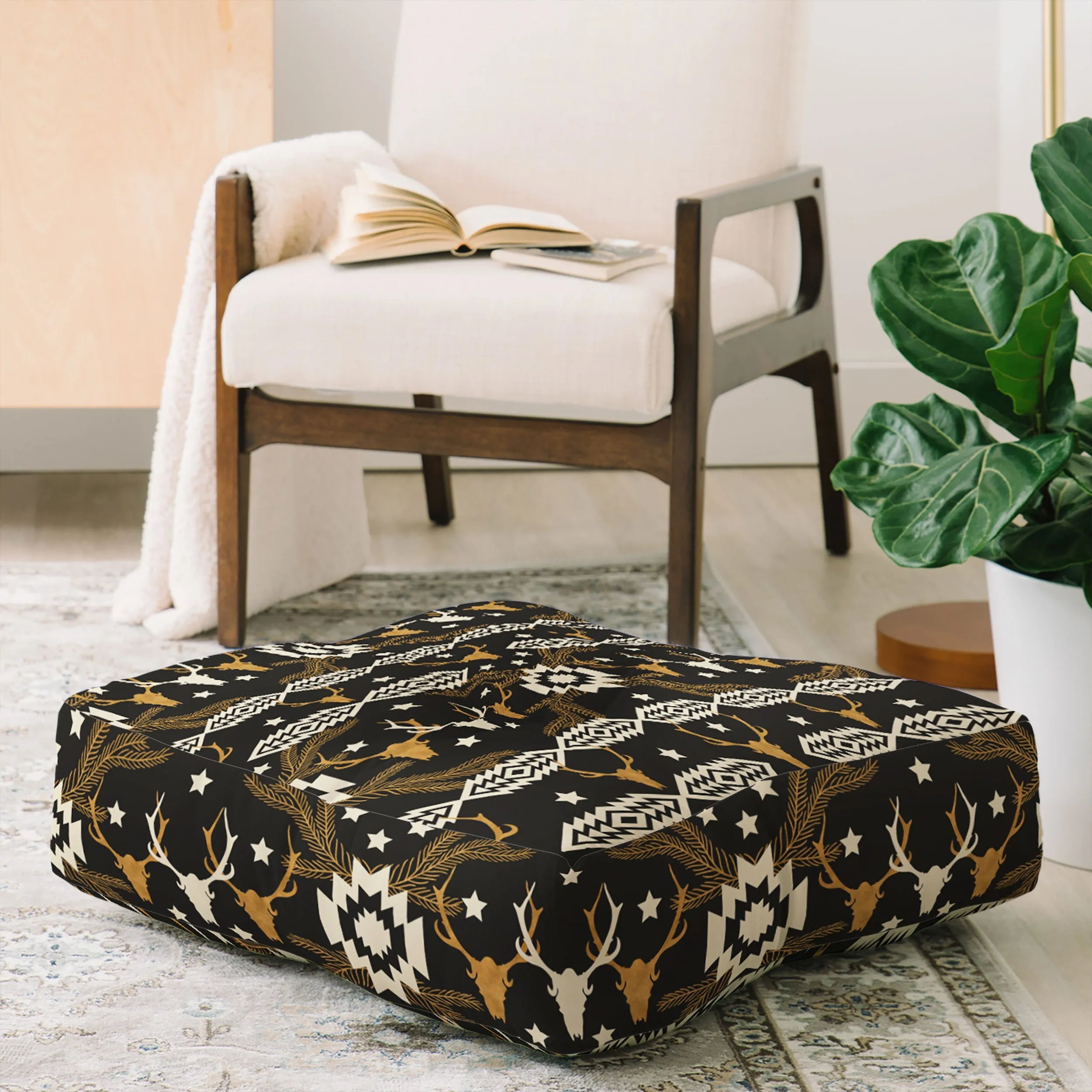 Ole Bohemian Nomad Floor Pouf Pillow Square (DS)