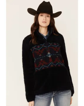 Outback Trading Co Women's Fleece Abigail Southwestern Henley Pullover