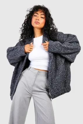 Oversized Wool Bomber Jacket