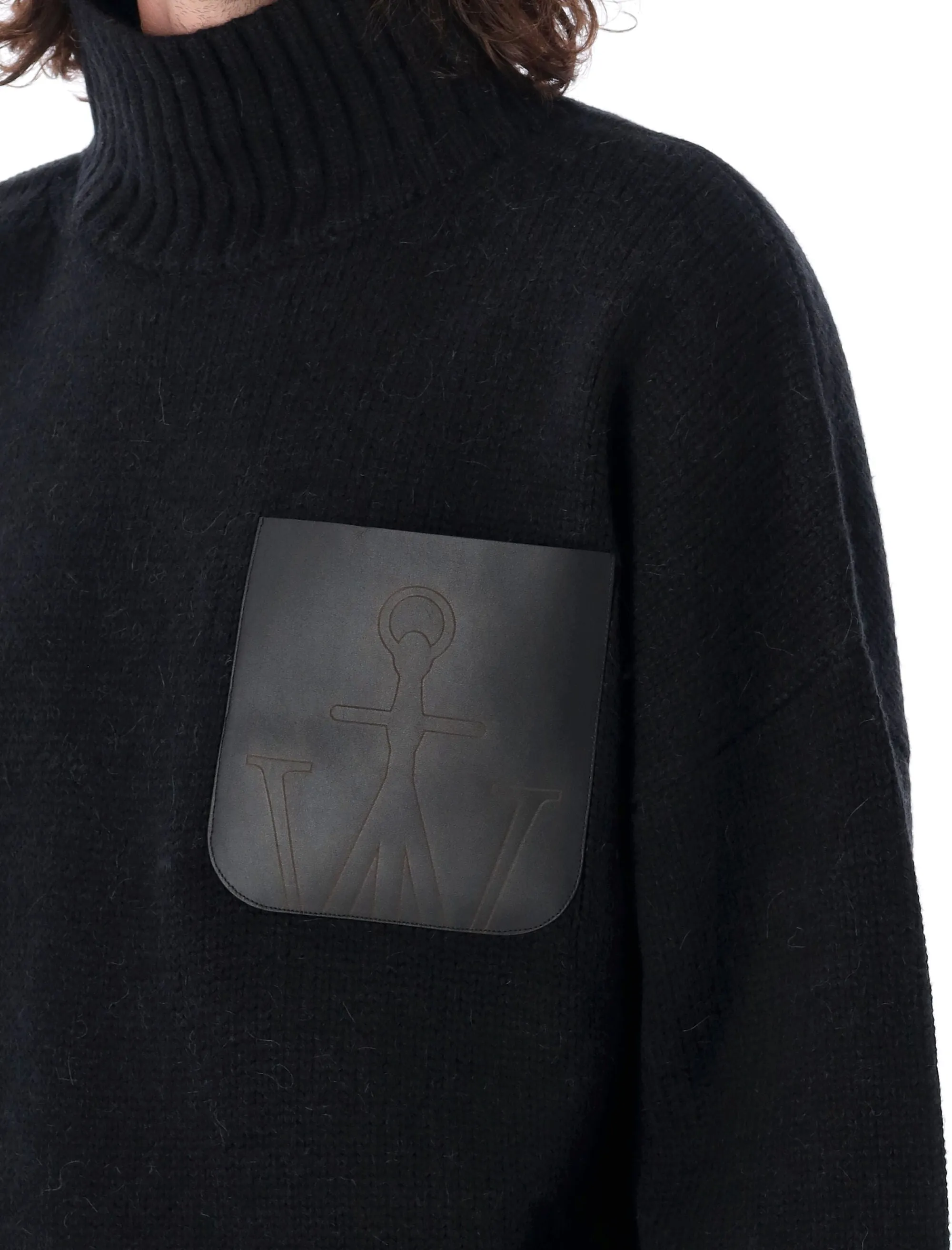 Patch Pocket Turtleneck Sweater