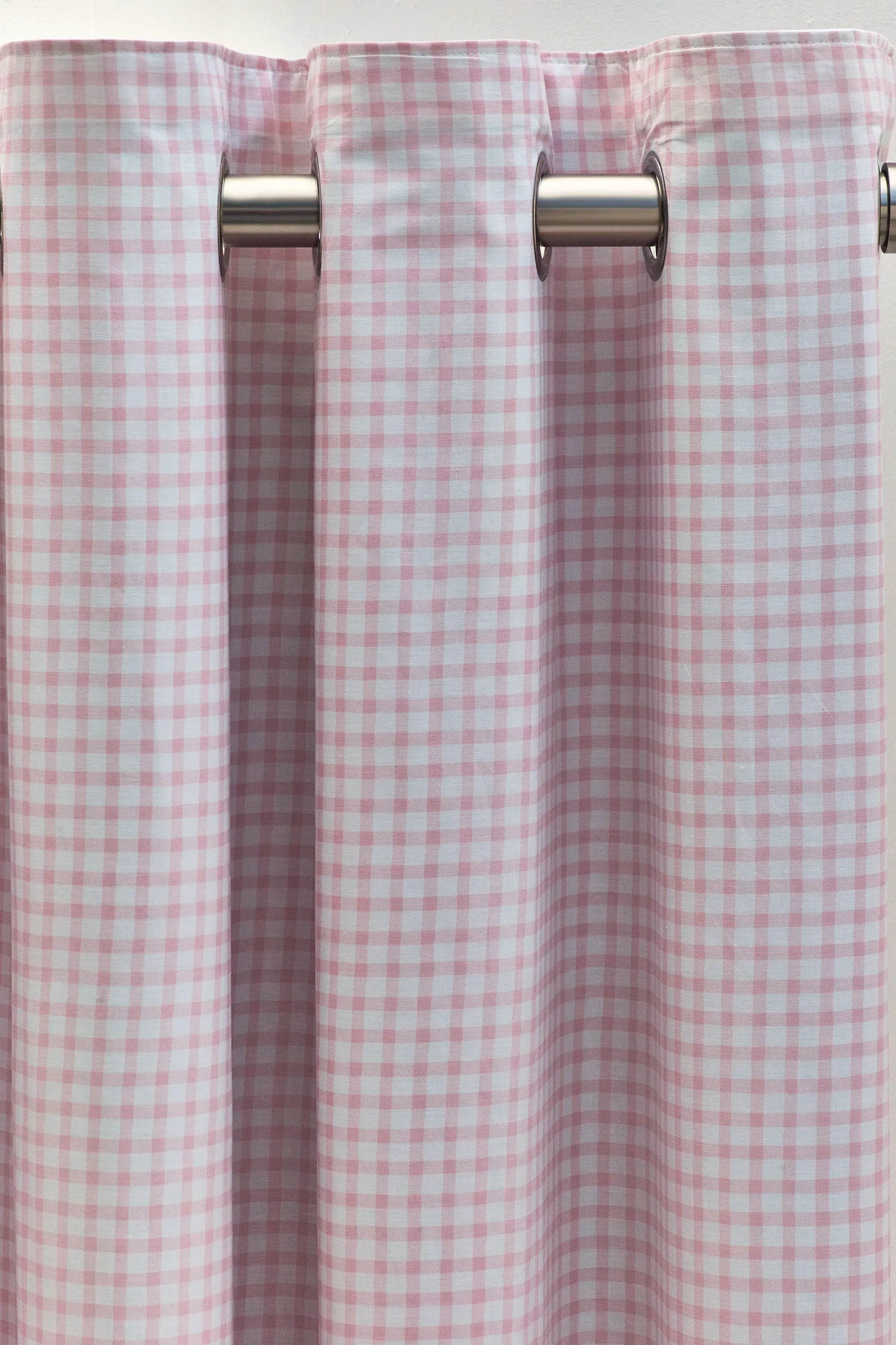 Pink Gingham Eyelet Blackout Curtains