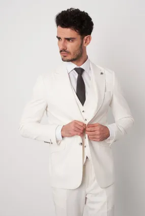 Polyviscose Man Jacket White