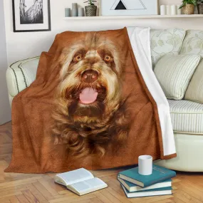 Premium Blanket Otterhound Face Hair