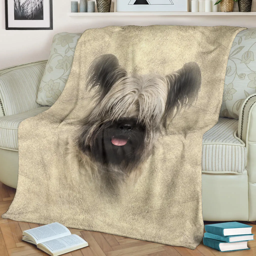 Premium Blanket Skye Terrier Face Hair Blanket