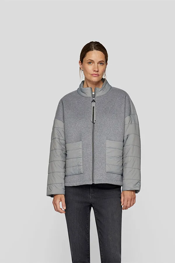 Rabe & LecomteGREY QUILTED ZIPPED JACKET