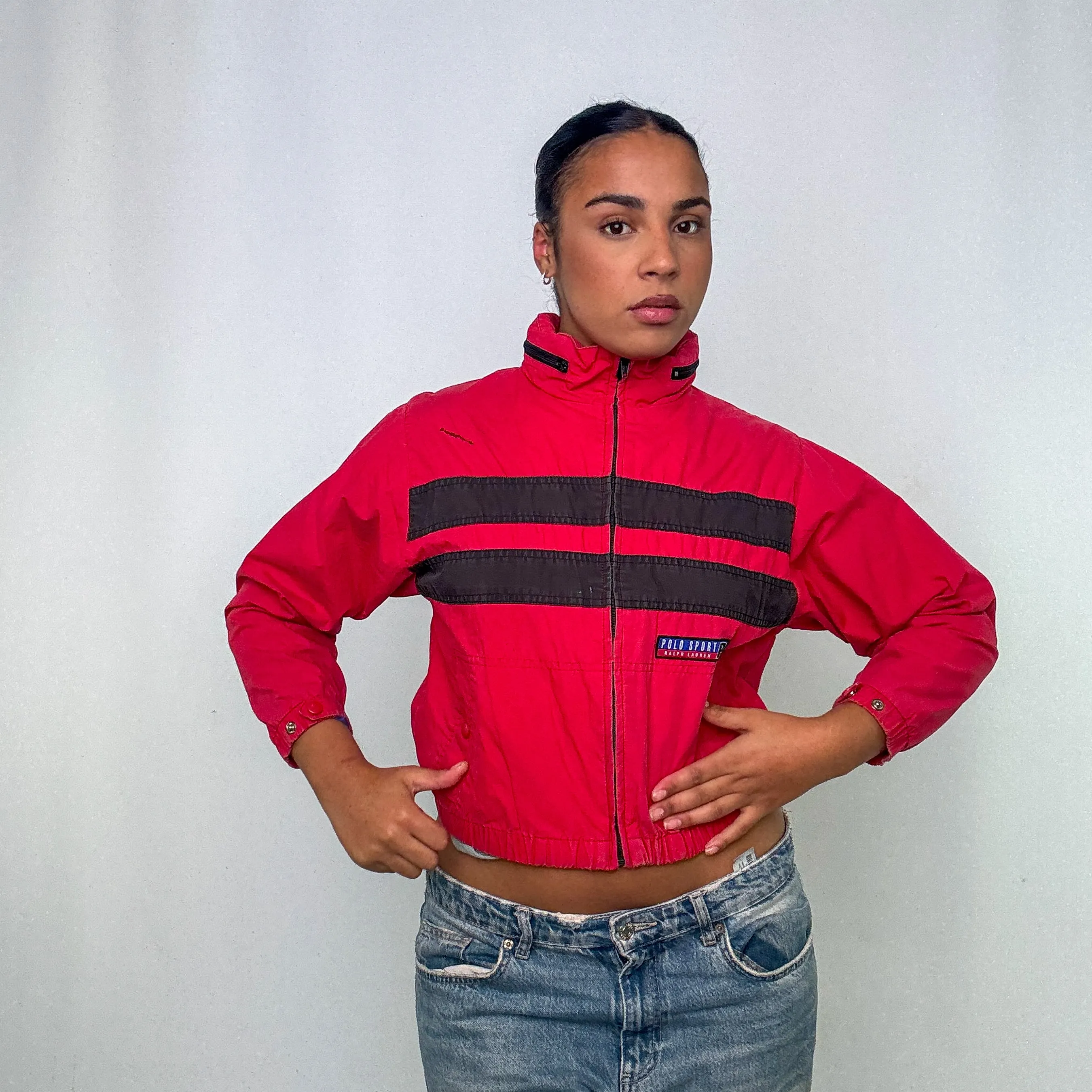 Red y2ks Polo Sport Ralph Lauren Windbreaker (S)