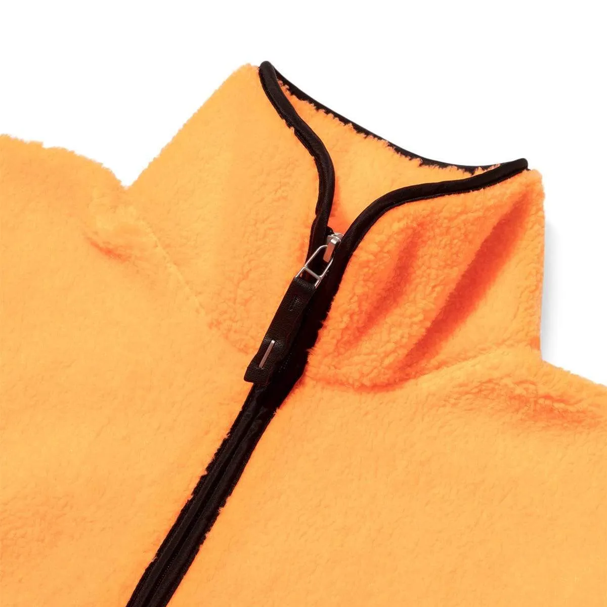 SHEARLING HALF ZIP-UP PULLOVER Neon Orange