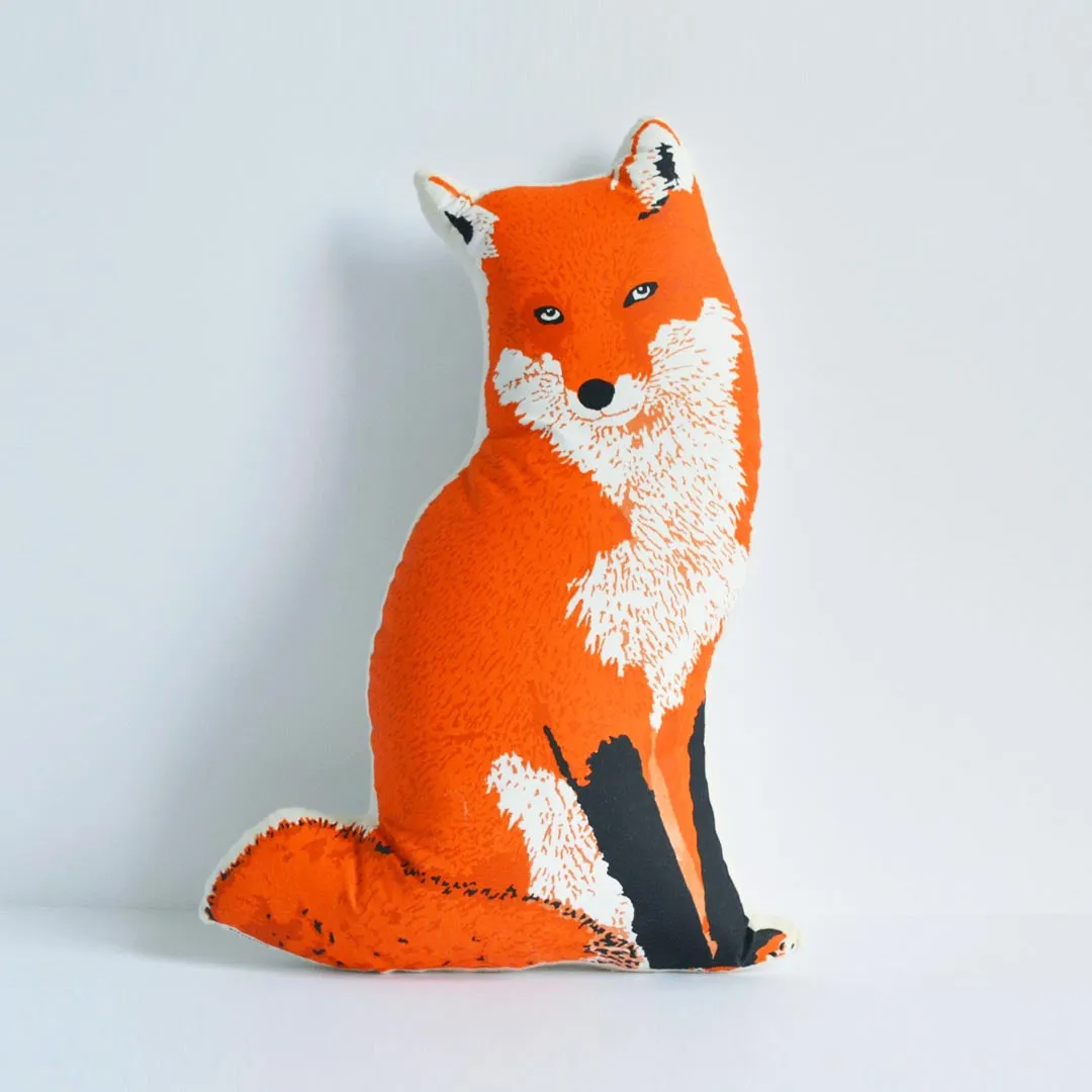 SILKSCREEN FOX PILLOW