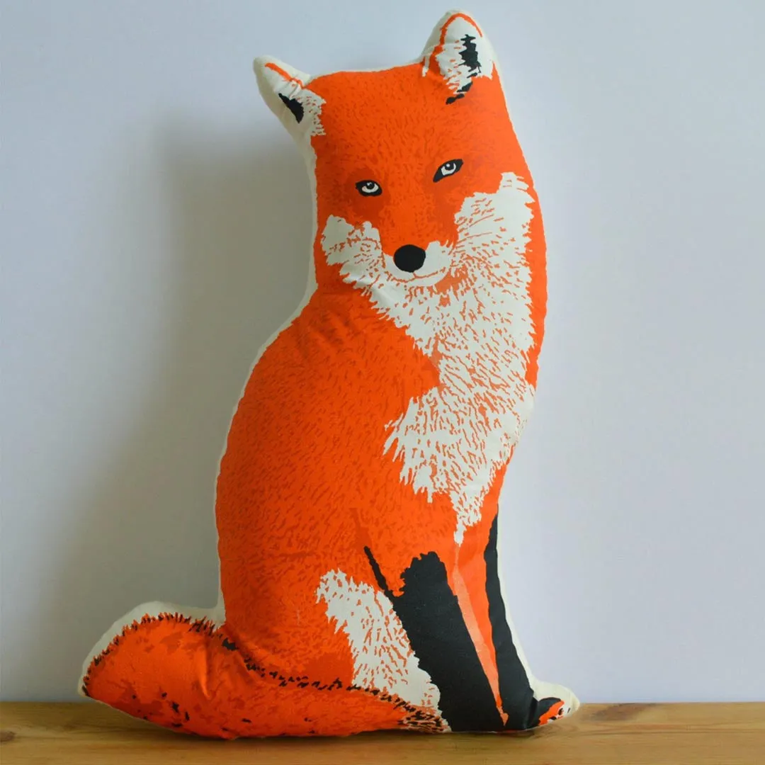 SILKSCREEN FOX PILLOW