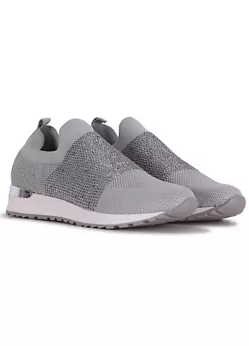 Storme Grey Diamante Trainers by Linzi | Look Again