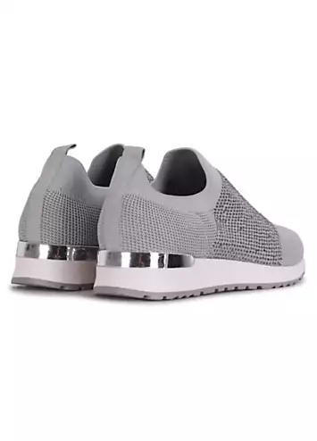 Storme Grey Diamante Trainers by Linzi | Look Again