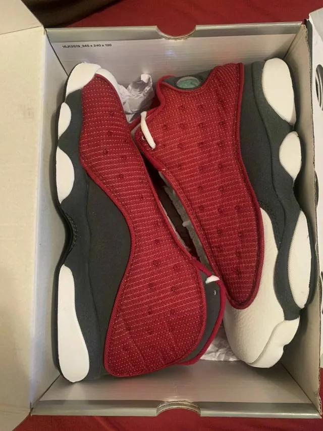 Sz 9.5 - Nike Air Jordan 13 XIII Retro Red Flint Grey Wh...