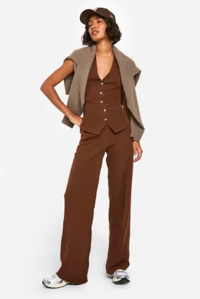 Tall Woven Tailored Wide Leg Trousers