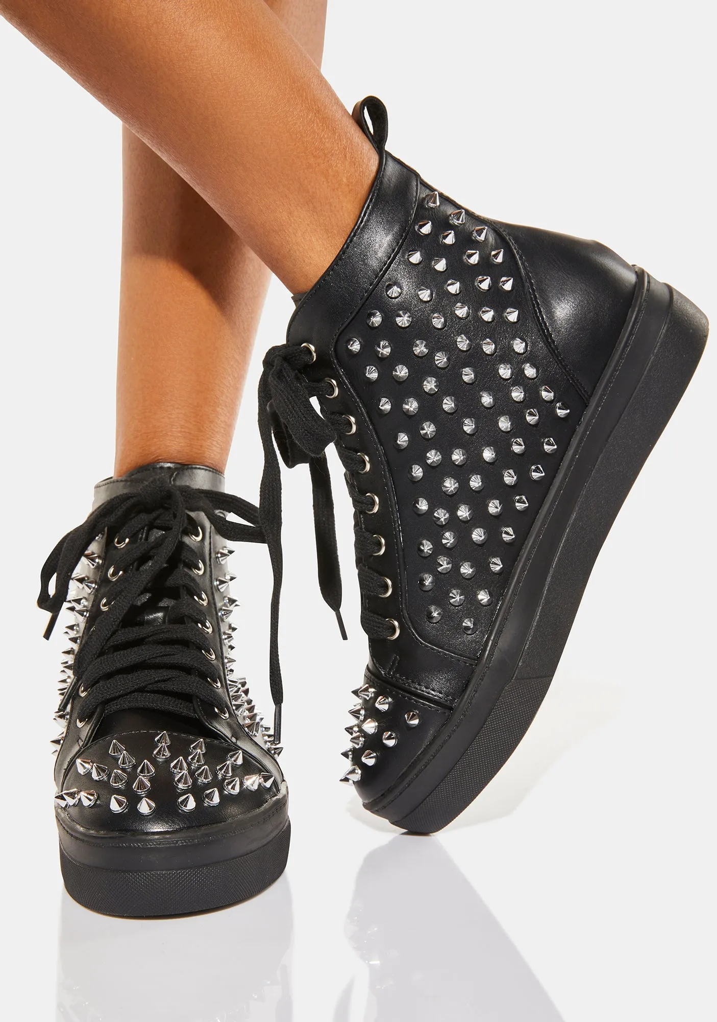 The Demon Inside Studded Sneakers-