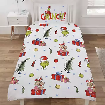 The Grinch Double Sided Duvet Cover Set | Kaleidoscope