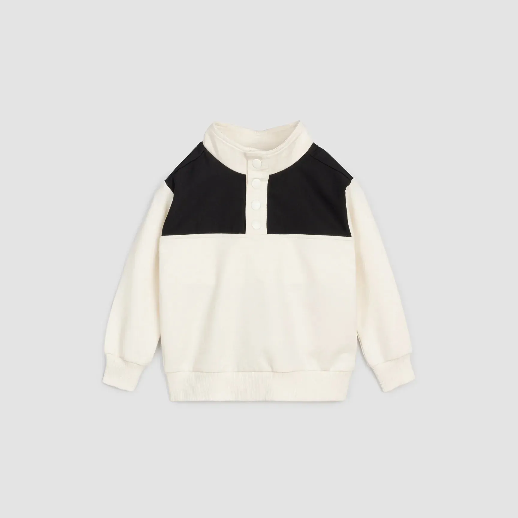 The Off White + Black Pullover Sweatshirt - KIDS