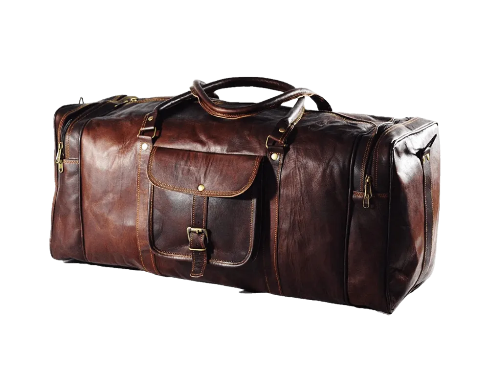 Urban Dezire Goat Leather Duffle Travel Bag - Horizon Leathers