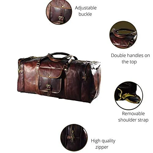 Urban Dezire Goat Leather Duffle Travel Bag - Horizon Leathers