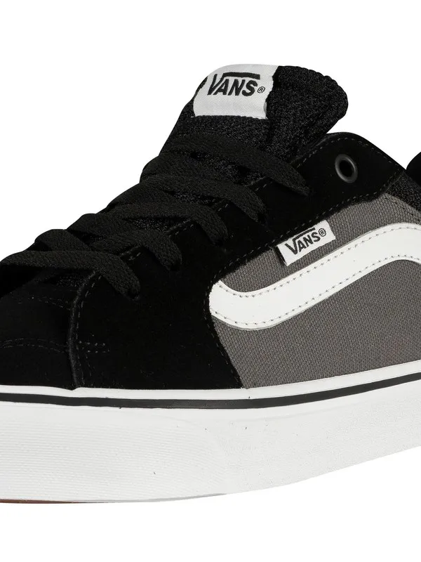 Vans Filmore Suede Canvas Trainers - Black/Pewt