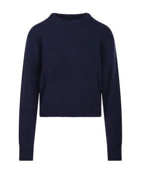 WOMAN RALPH LAUREN DARK BLUE WOOL PULLOVER