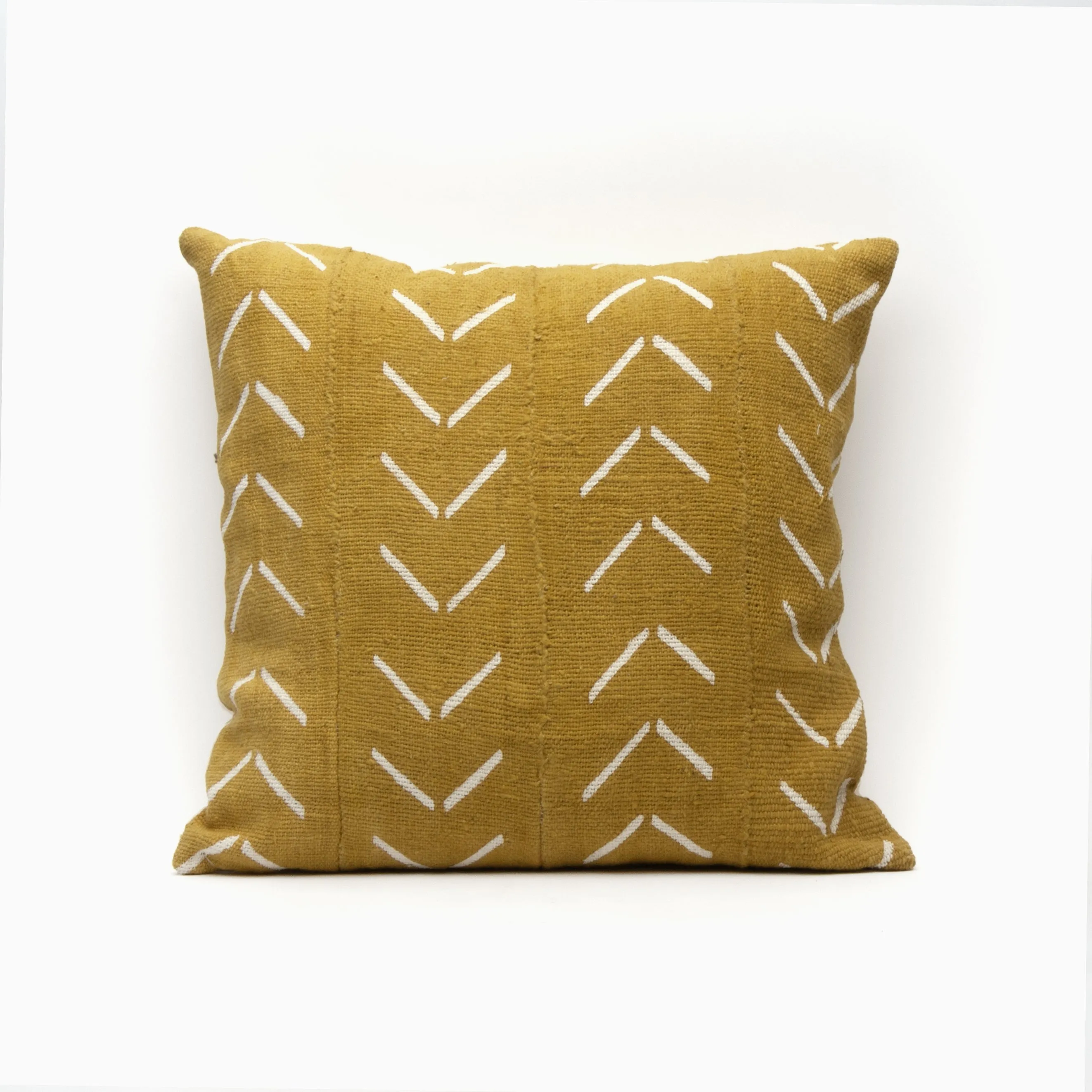 Yellow Mudcloth Pillow